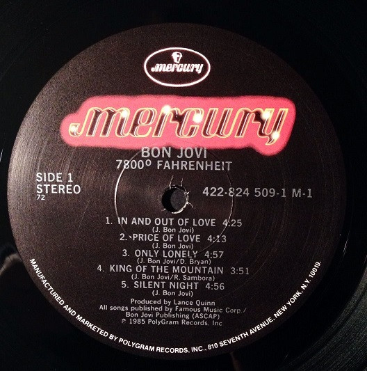 Bon Jovi – 7800° Fahrenheit - Disc VINIL LP VG+ - imagine 2