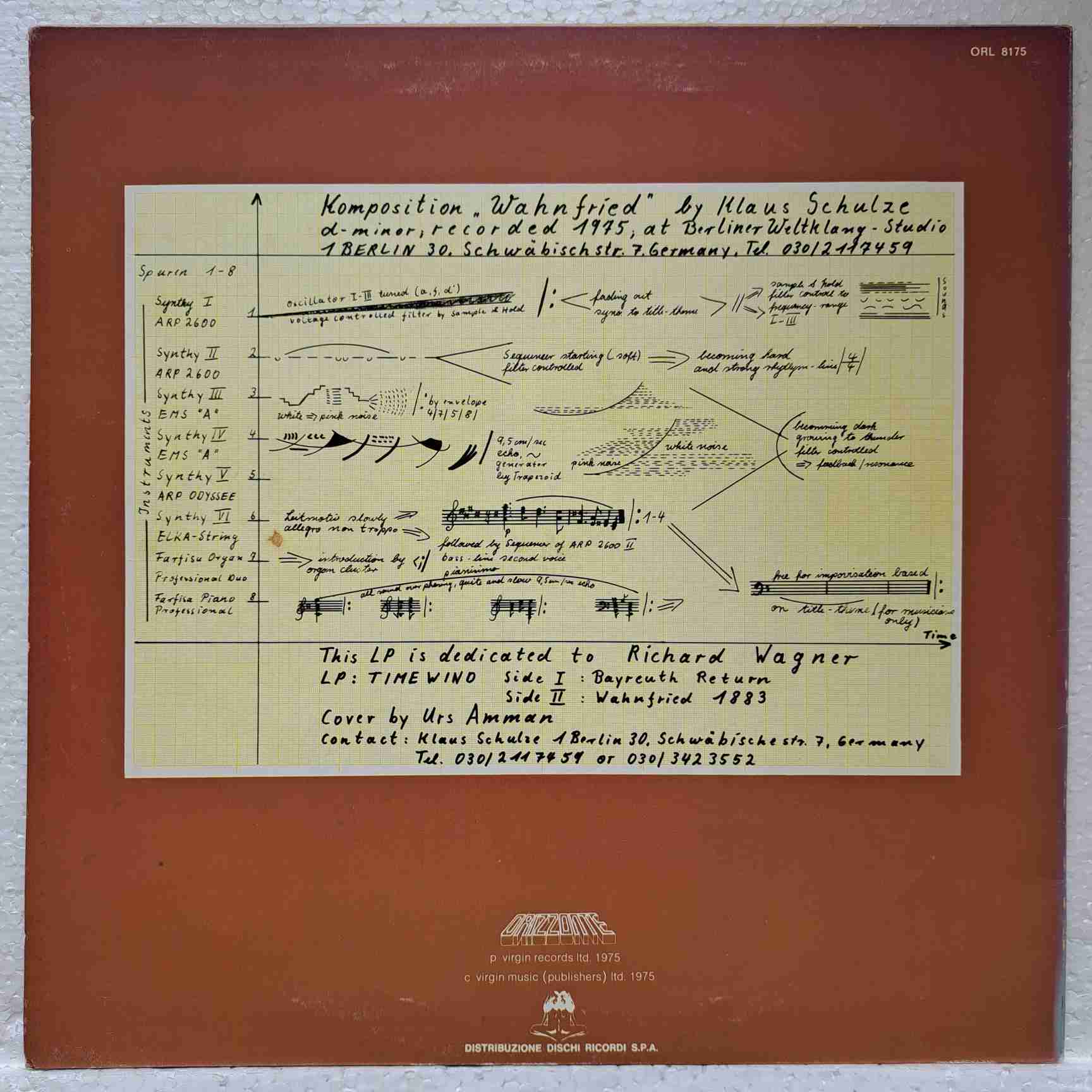 Klaus Schulze – Timewind - Disc VINIL LP VG+ - imagine 3