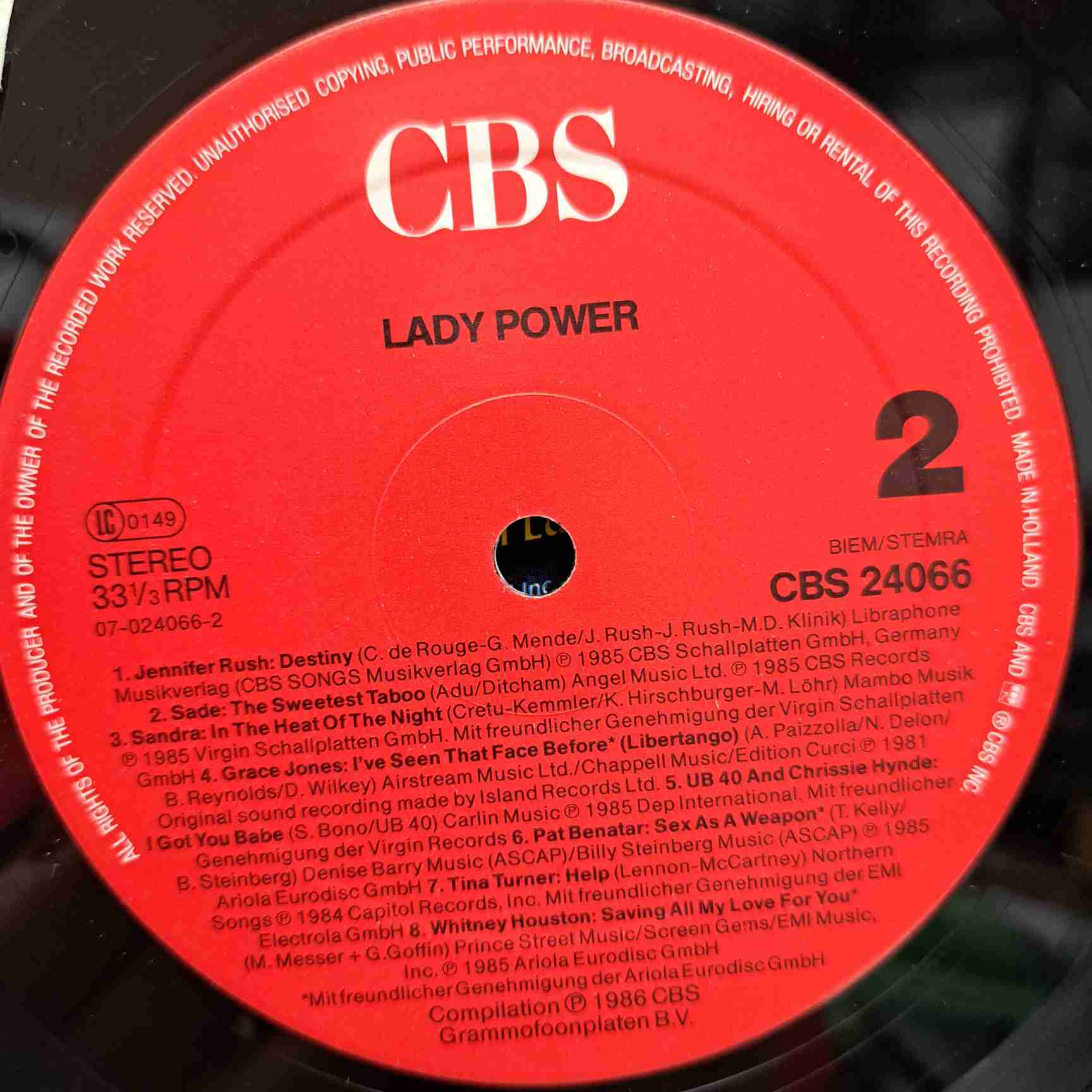 Lady Power - Kate Bush, Tina Turner, Whitney Houston, Pat Benatar, Sade - Disc VINIL LP VG VG+ - imagine 3