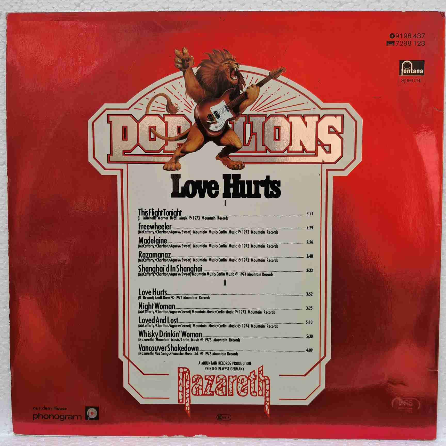 Nazareth – Love Hurts - Disc Vinil LP VG+ - imagine 3