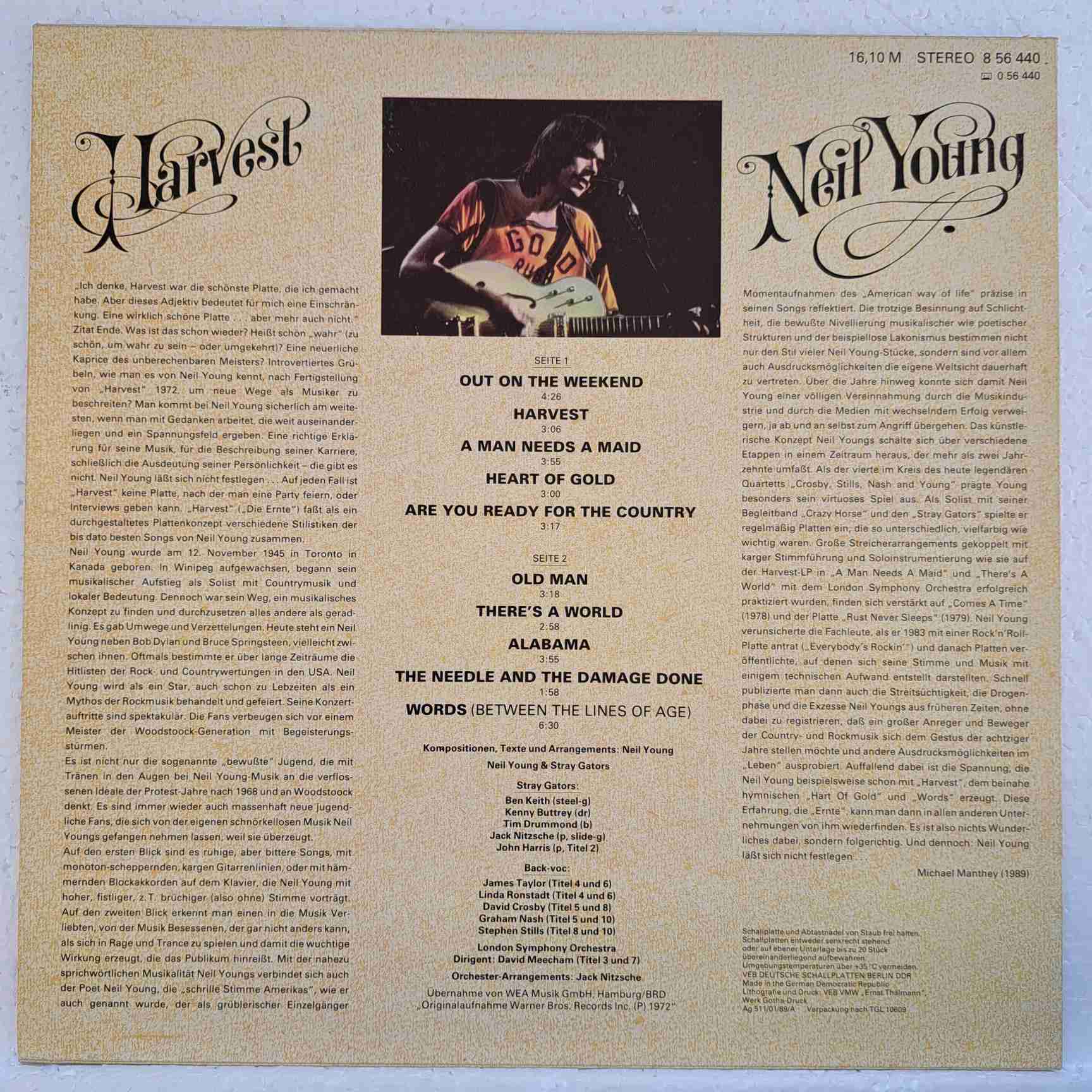 Neil Young – Harvest - Disc VINIL LP VG+ - imagine 3