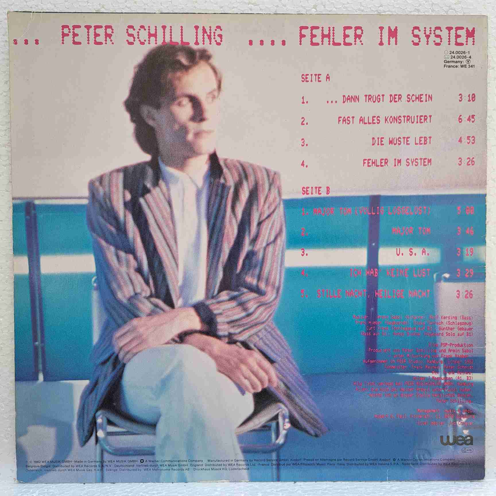 Peter Schilling – Fehler Im System - Disc Vinil LP VG+ - imagine 3