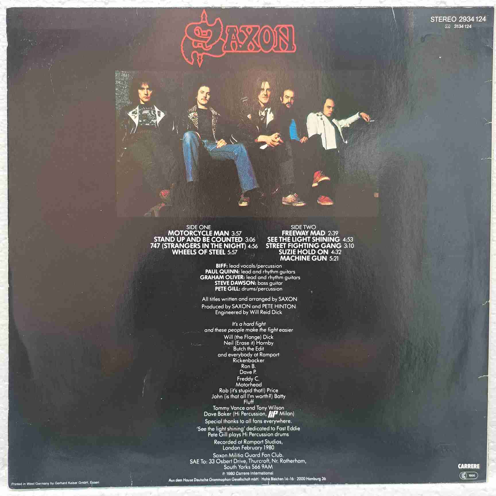 Saxon – Wheels Of Steel - Disc VINIL LP VG+ - imagine 3