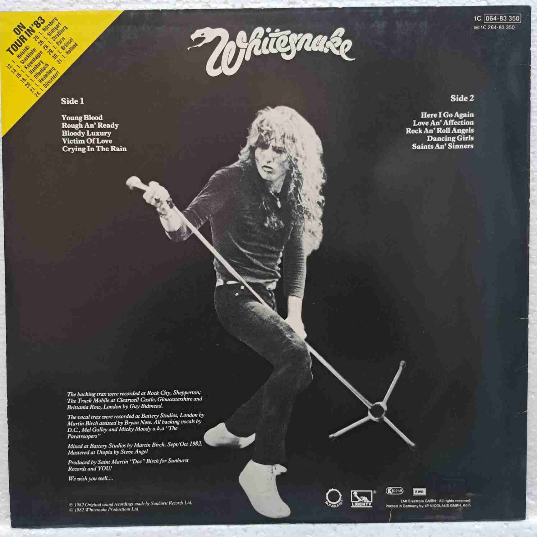 Whitesnake – Saints & Sinners - Disc VINIL LP VG+ - imagine 3