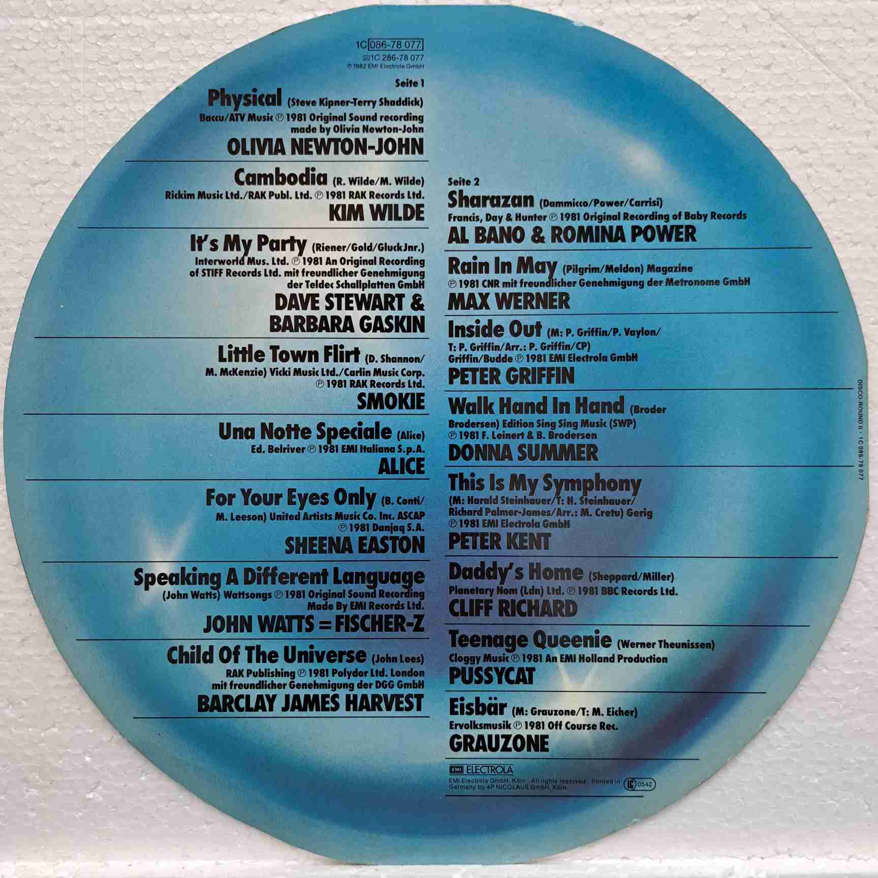 Disco Round 2 - Olivia Newton-John, Kim Wilde, Donna Summer, Smokie, Sheena Easton - Disc Vinil LP VG - imagine 3