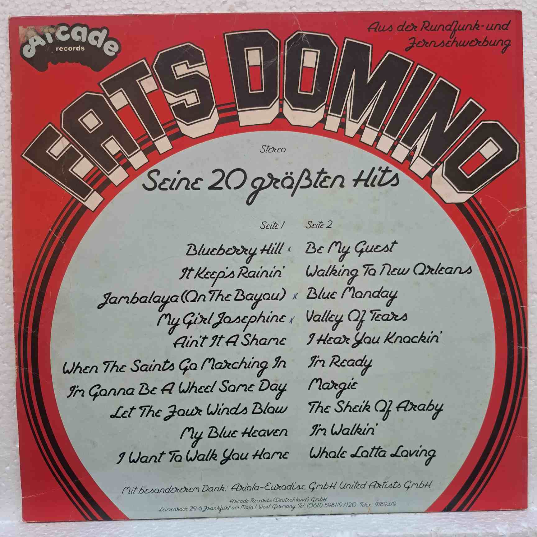 Fats Domino – Seine 20 Größten Hits - Disc Vinil LP VG - imagine 3