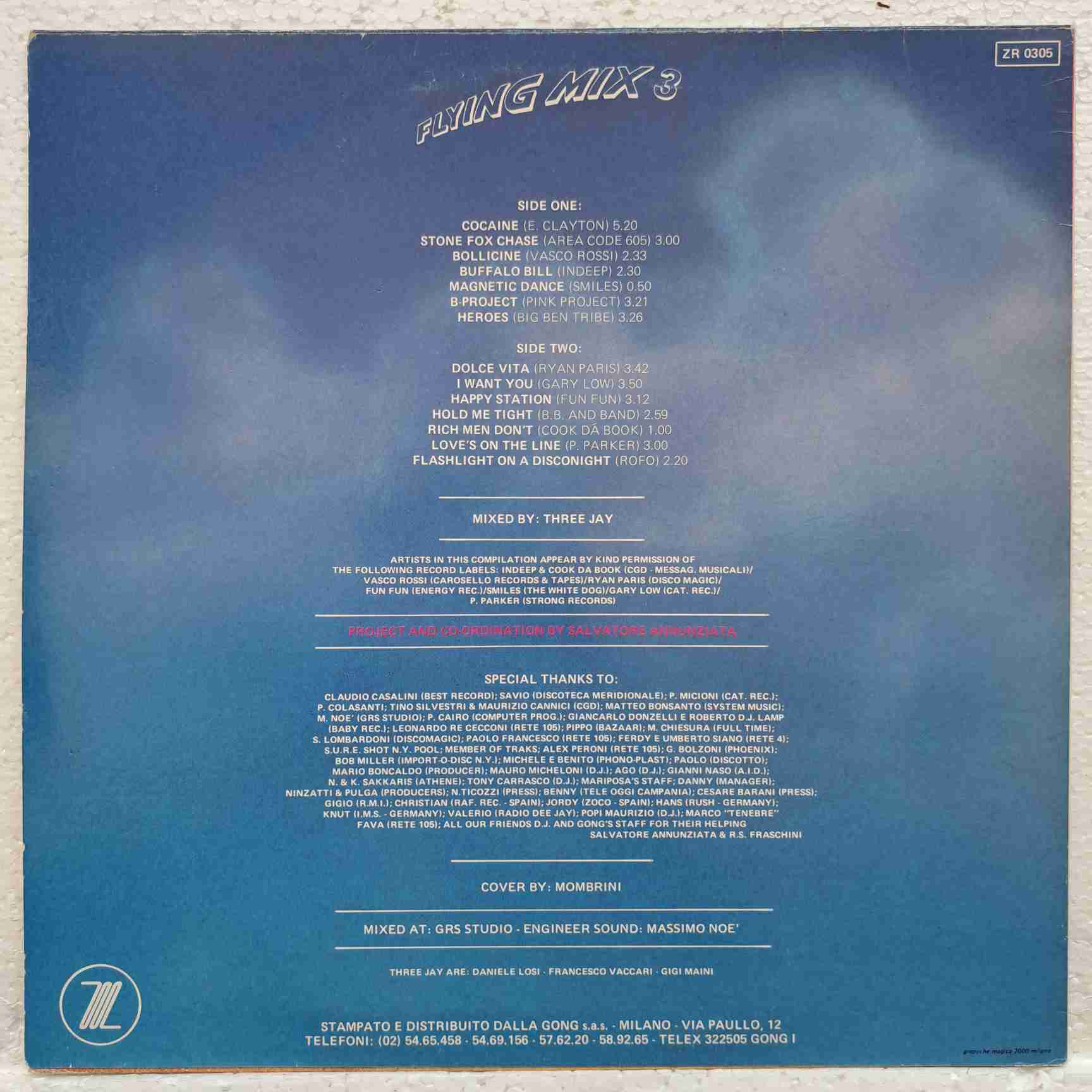 Flying Mix 3 - Vasco Rossi, Ryan Paris, Gary Low, Fun Fun - Disc Vinil LP VG - imagine 3