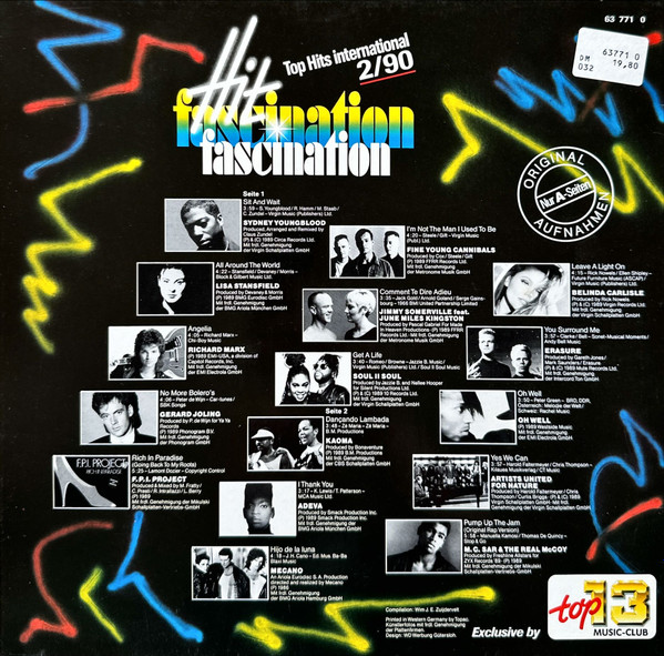 Hit Fascination 2/90 - Sydney Youngblood, Lisa Stansfield, Richard Marx, Kaoma, Fine Young Cannibals - Disc VINIL LP EX - imagine 3