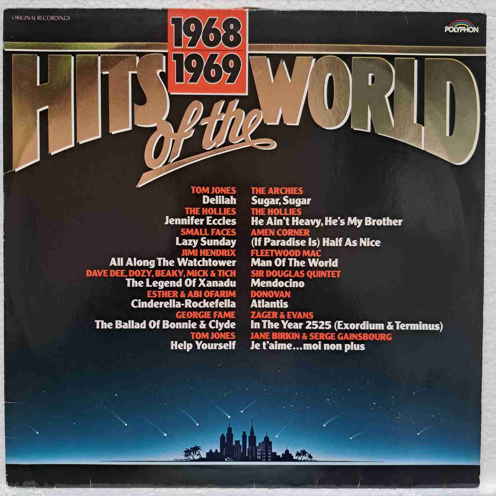 Hits Of The World 1968/1969 - Tom Jones, Jimi Hendrix, Fleetwood Mac, The Hollies - Disc Vinil LP VG