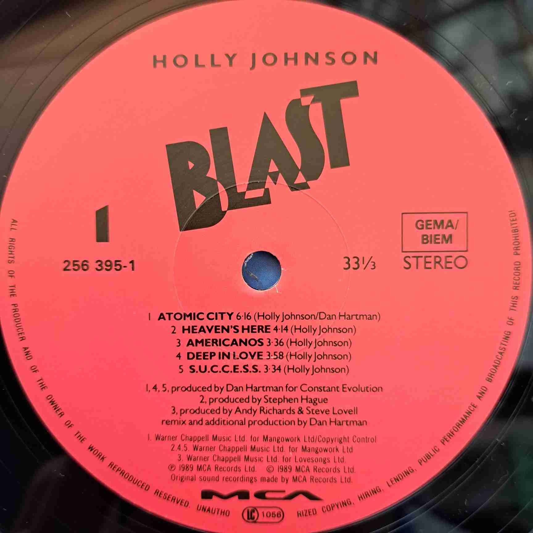 Holly Johnson – Blast - Disc VINIL LP VG+ - imagine 2