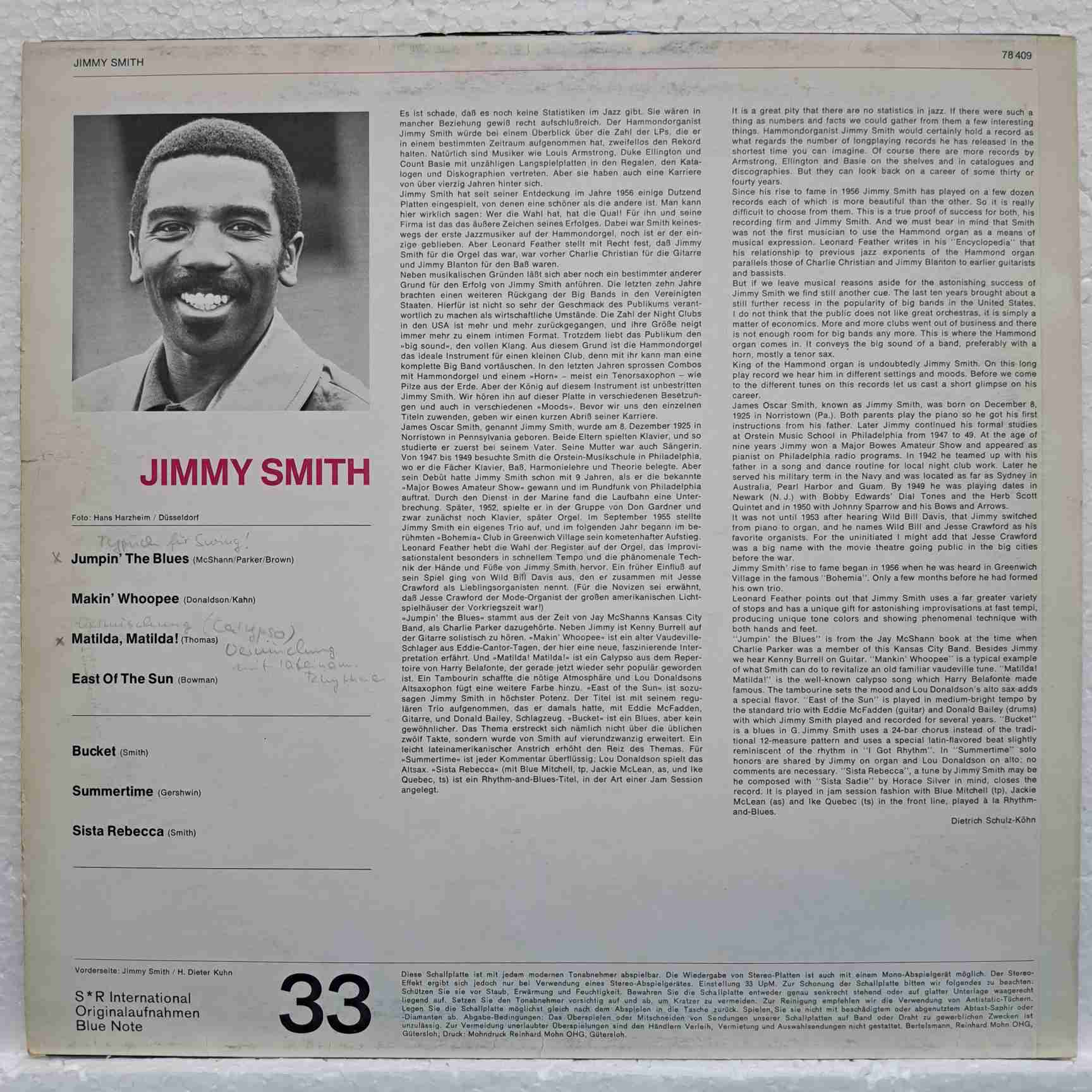 Jimmy Smith – Jimmy Smith - Disc Vinil LP VG - imagine 4