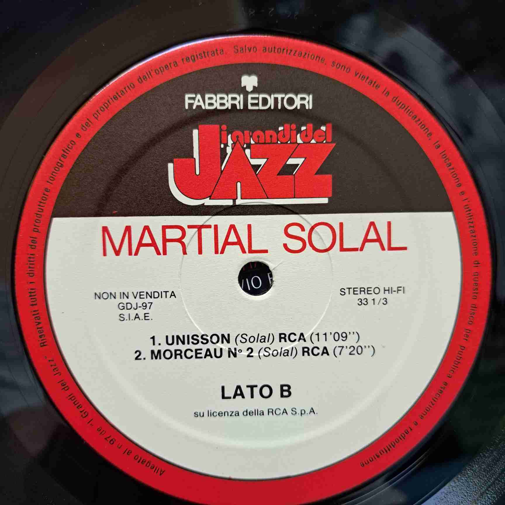 Martial Solal – Martial Solal - Disc Vinil LP VG - imagine 2