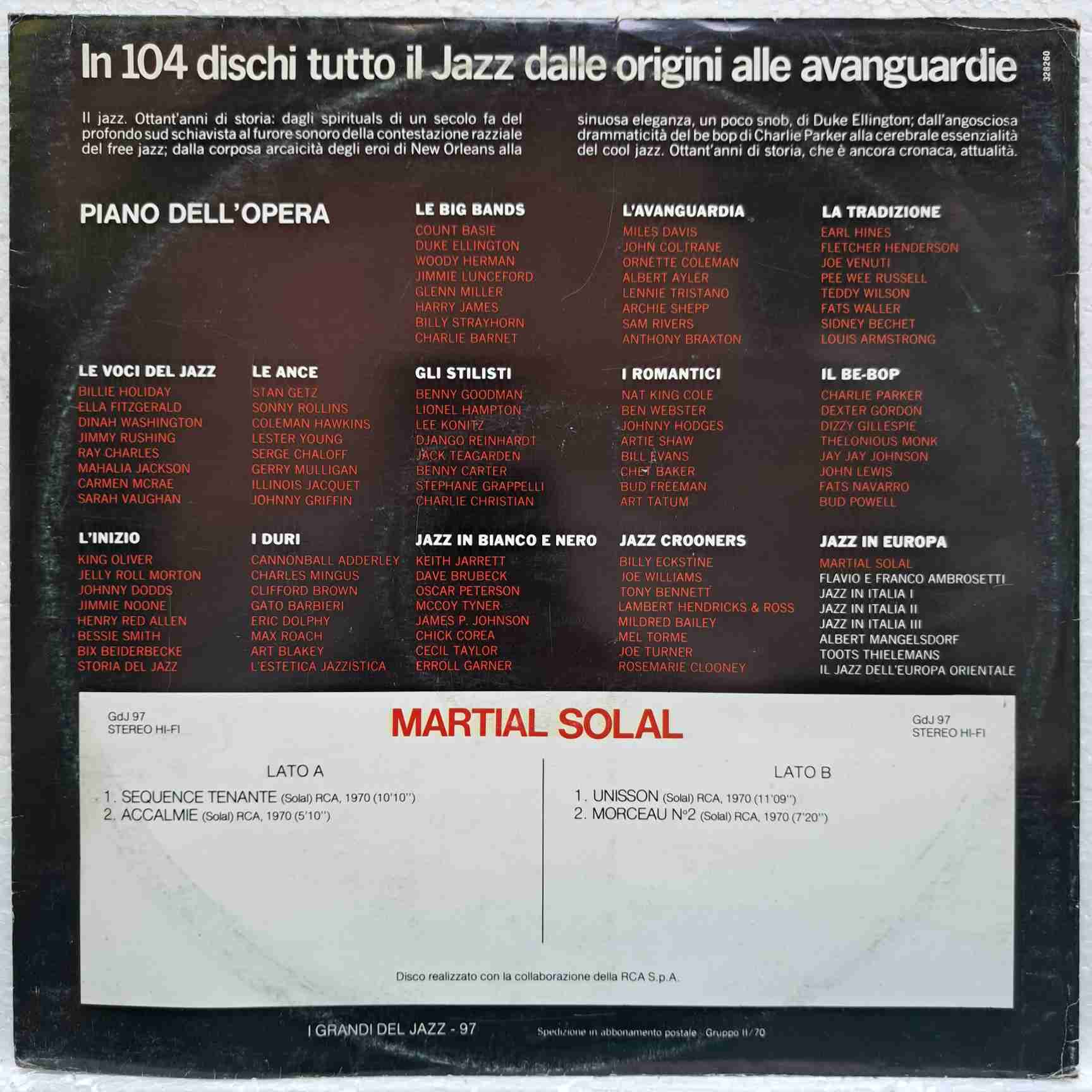 Martial Solal – Martial Solal - Disc Vinil LP VG - imagine 3