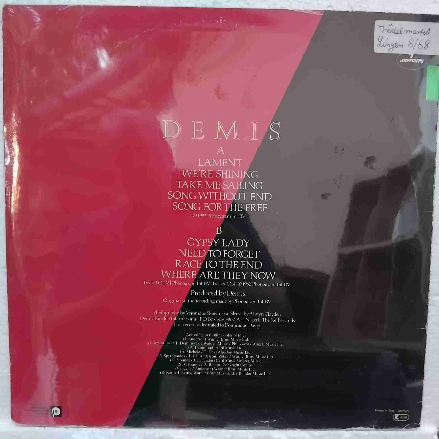 Demis – Demis - Disc VINIL LP VG VG+ (resigilat) - imagine 2
