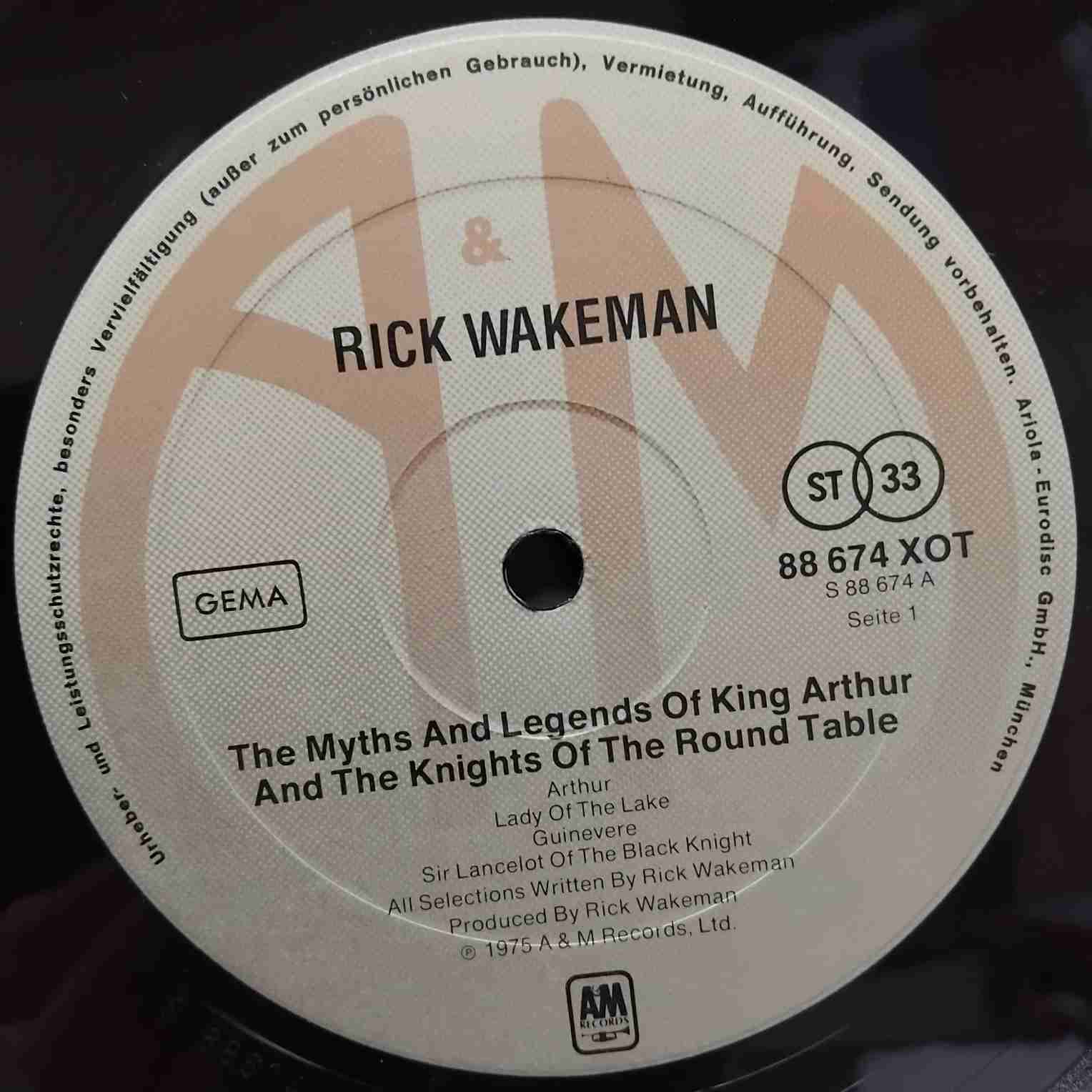 Rick Wakeman – The Myths And Legends Of King Arthur And The Knights Of The Round Table - Disc VINIL LP VG - imagine 2
