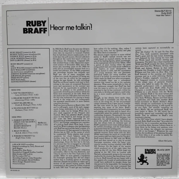 Ruby Braff – Hear Me Talkin' - Disc VINIL LP VG VG+ - imagine 3