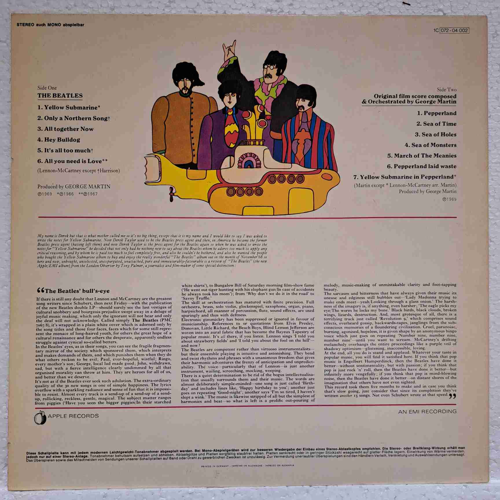 The Beatles – Yellow Submarine - Disc VINIL LP VG+ - imagine 3