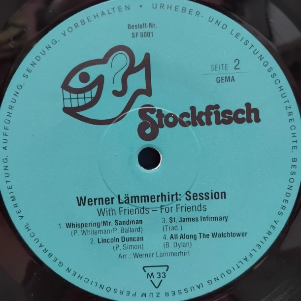 Werner Lämmerhirt Session – With Friends – For Friends - Disc VINIL LP VG VG+ - imagine 2