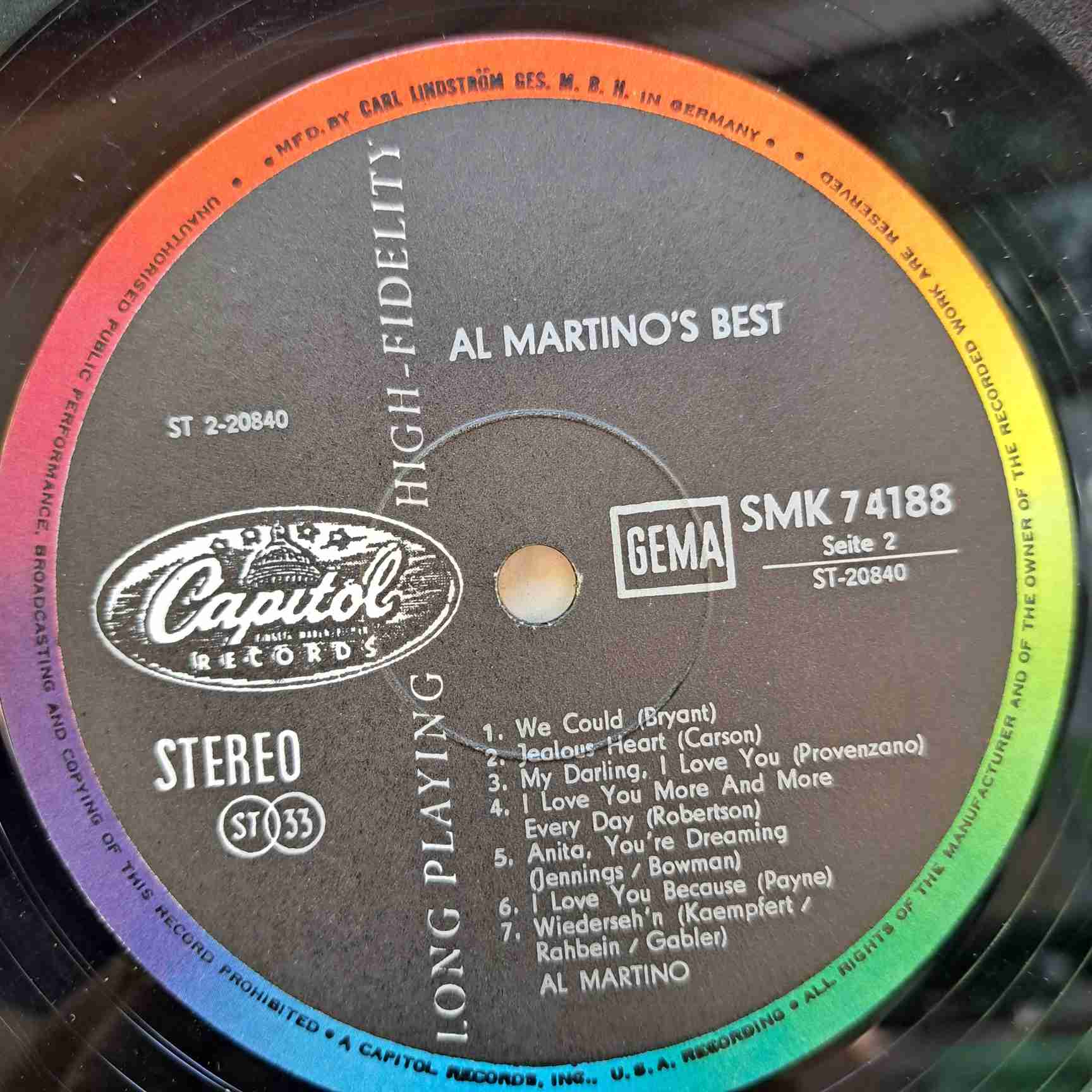 Al Martino – Al Martino's Best – Disc VINIL LP VG - imagine 2