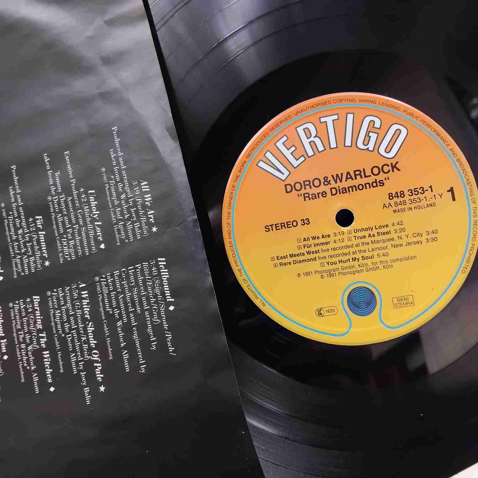 Doro & Warlock – Rare Diamonds - Disc VINIL LP EX - imagine 2