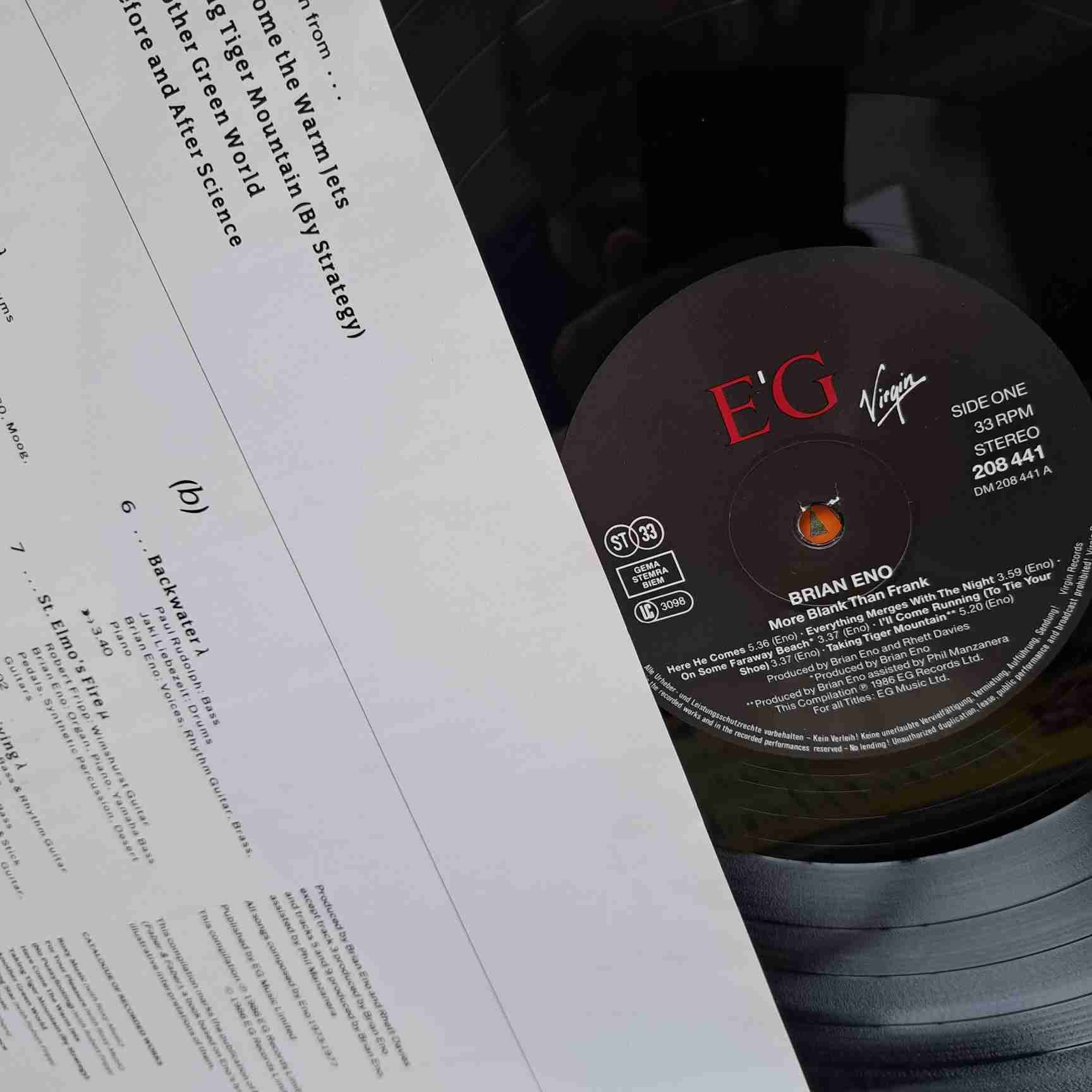 Eno – More Blank Than Frank - Disc VINIL LP EX - imagine 2
