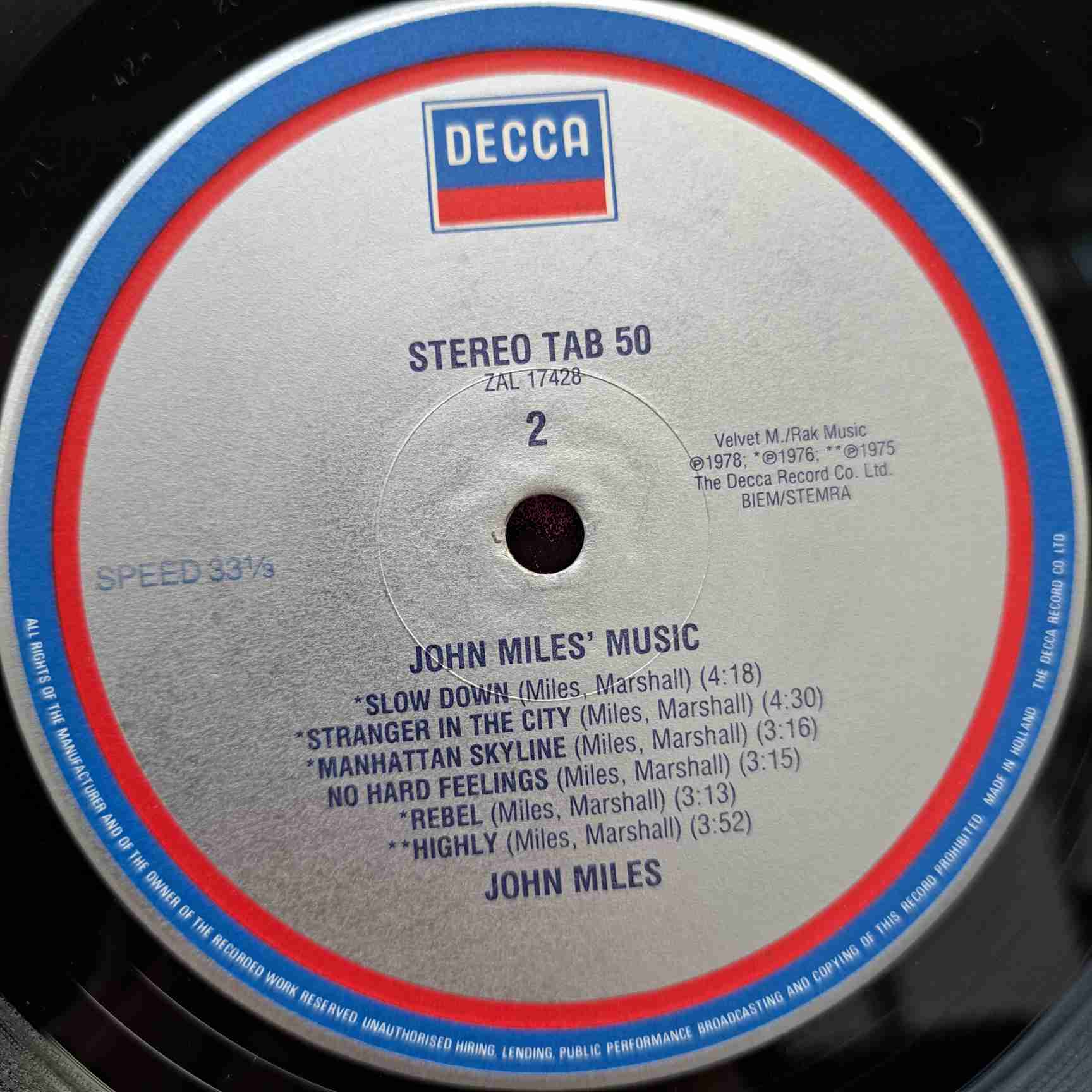 John Miles – John Miles' Music – Disc VINIL LP VG+ UK - imagine 2