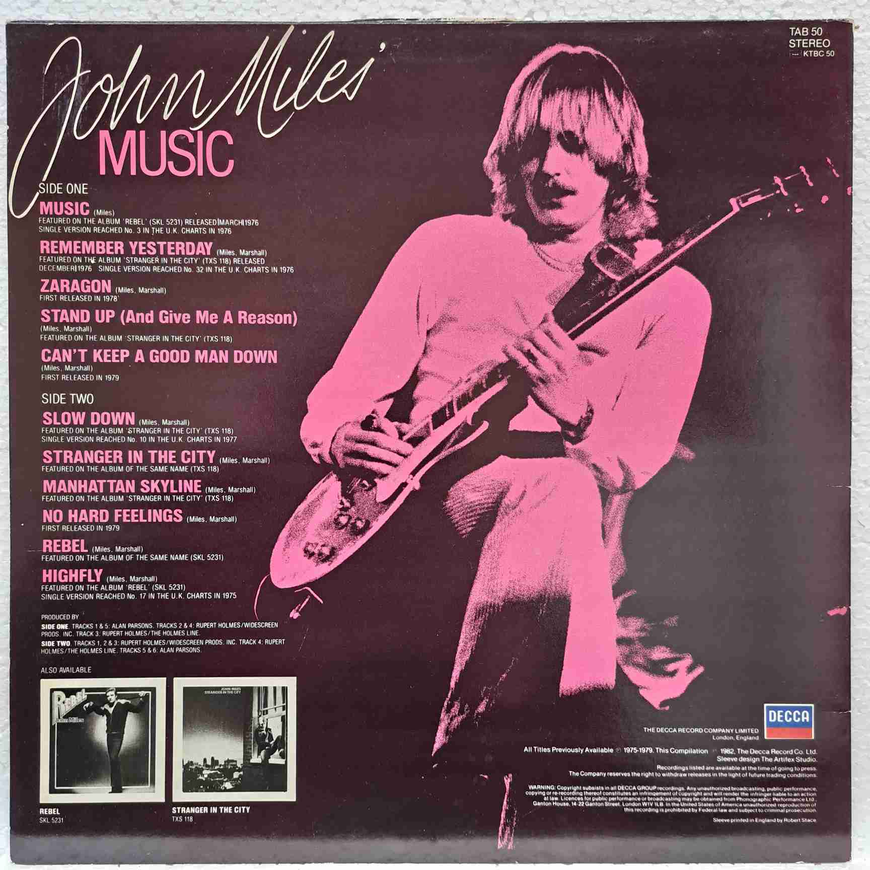 John Miles – John Miles' Music – Disc VINIL LP VG+ UK - imagine 3