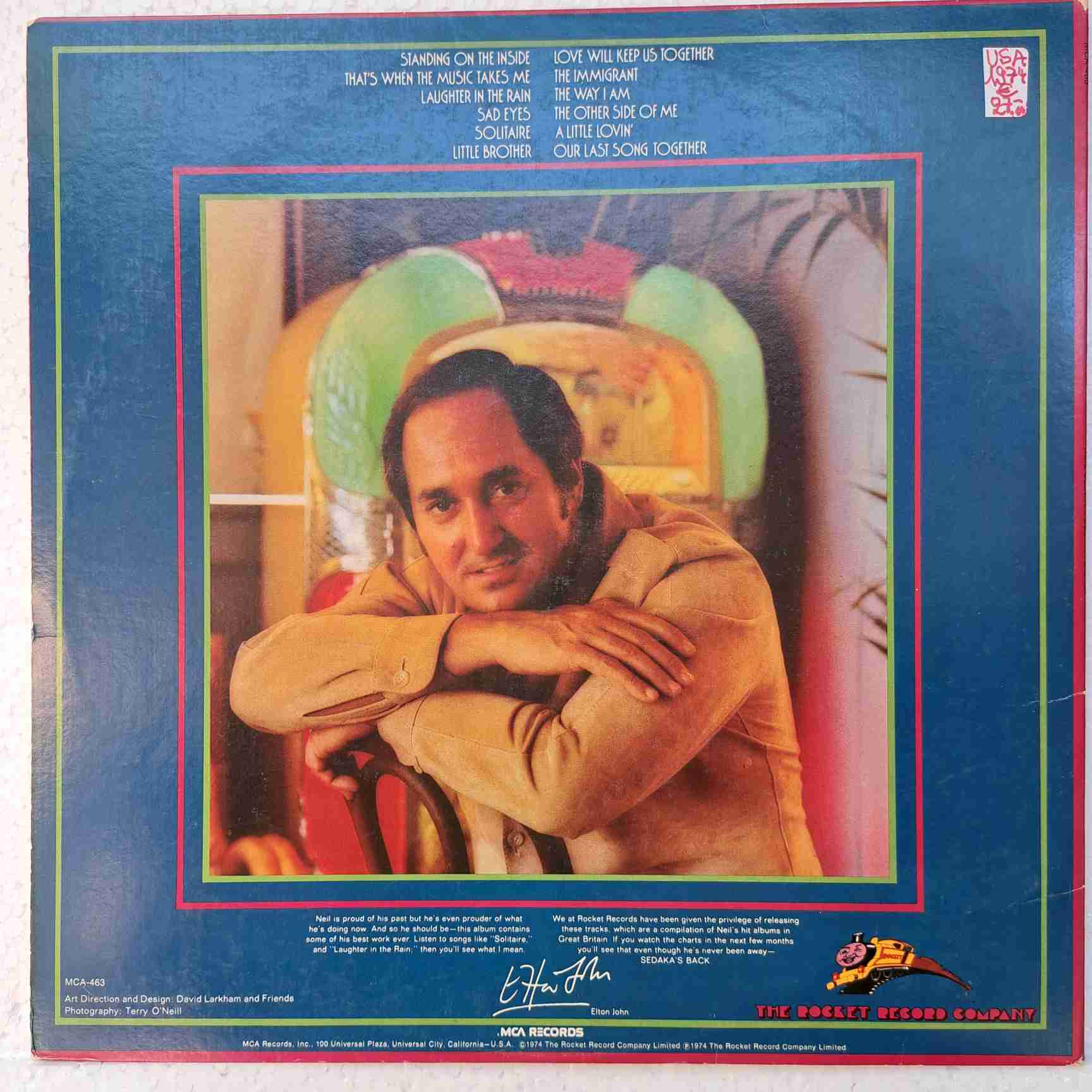 Neil Sedaka – Sedaka's Back – Disc VINIL LP VG US - imagine 4