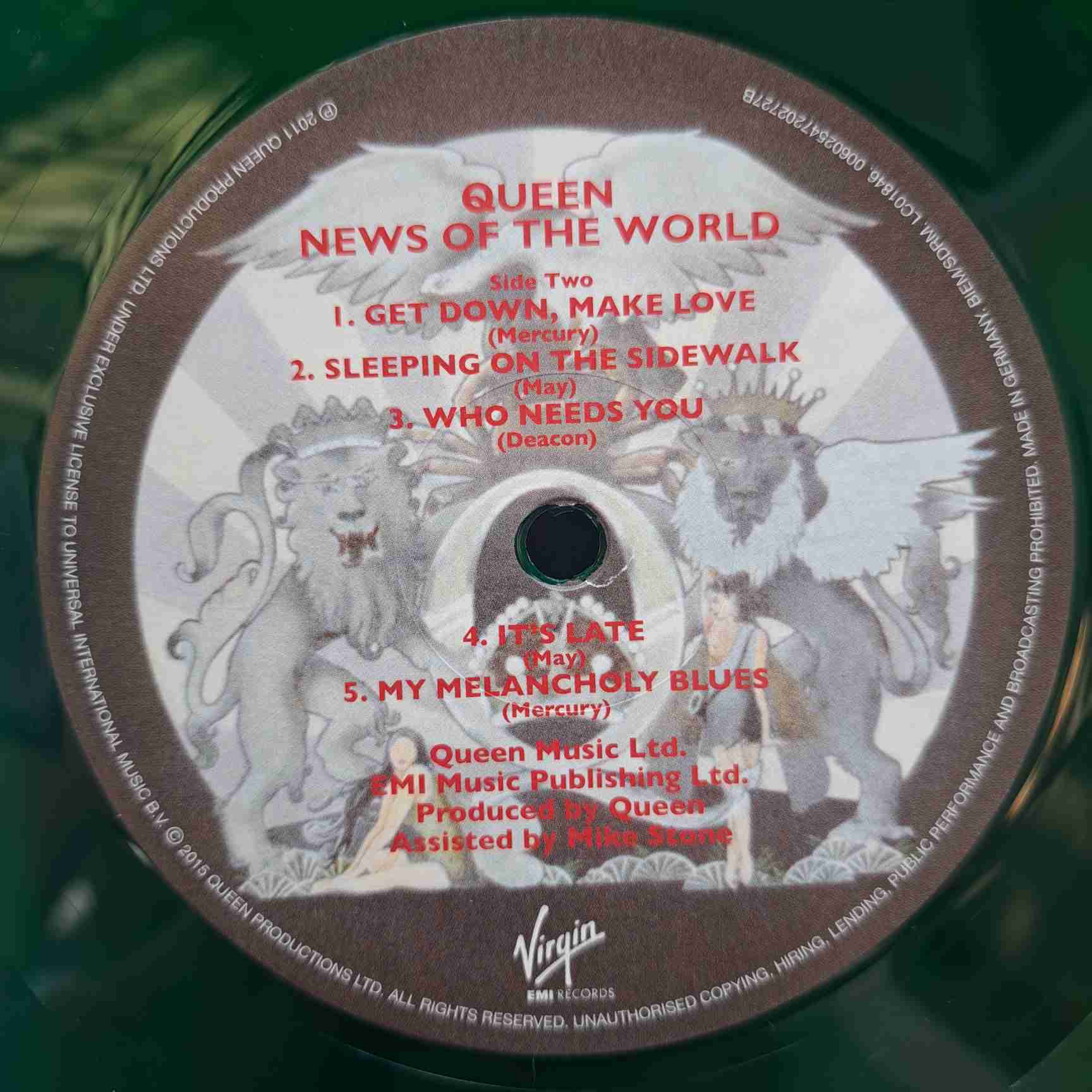 Queen – News Of The World - Disc VINIL LP EX - disc verde - imagine 2