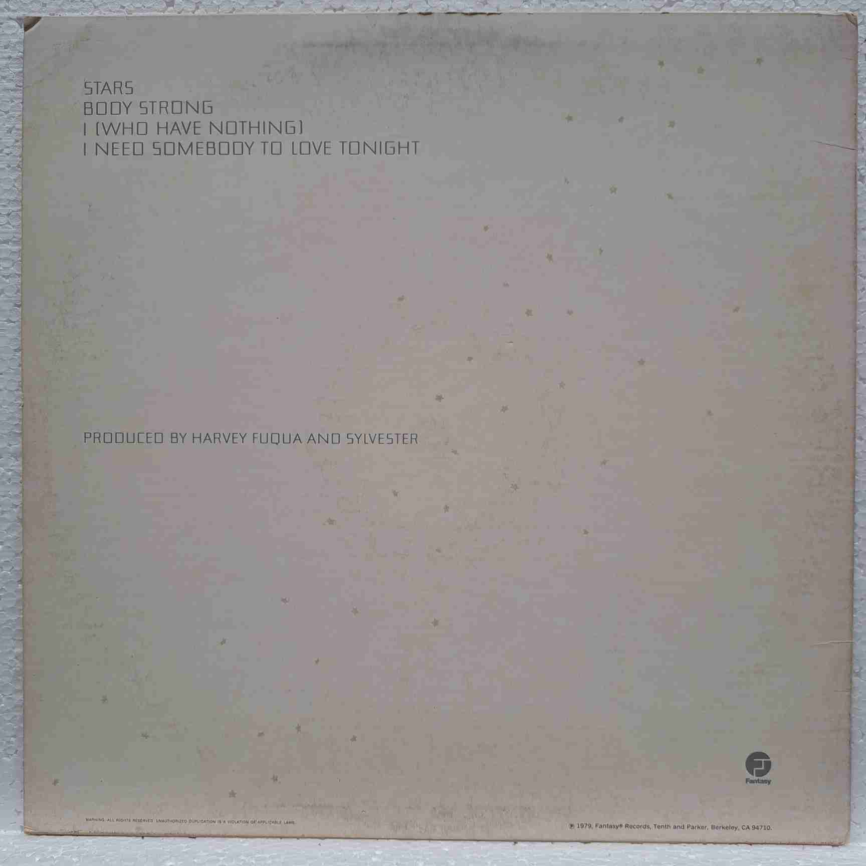 Sylvester – Stars – Disc VINIL LP VG+ USA - imagine 3
