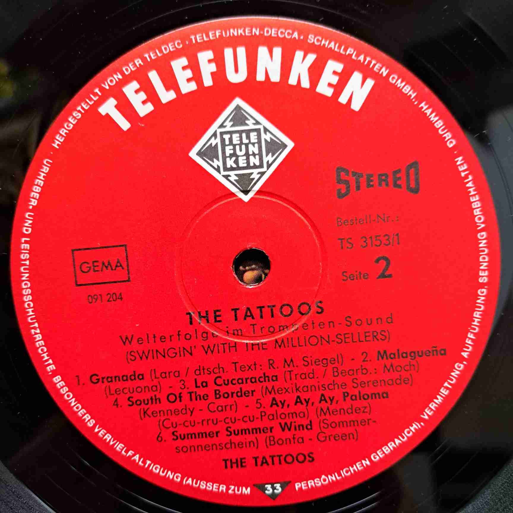 The Tattoos – Swingin' With The Million Sellers - Disc VINIL 2LP VG VG+ - imagine 2