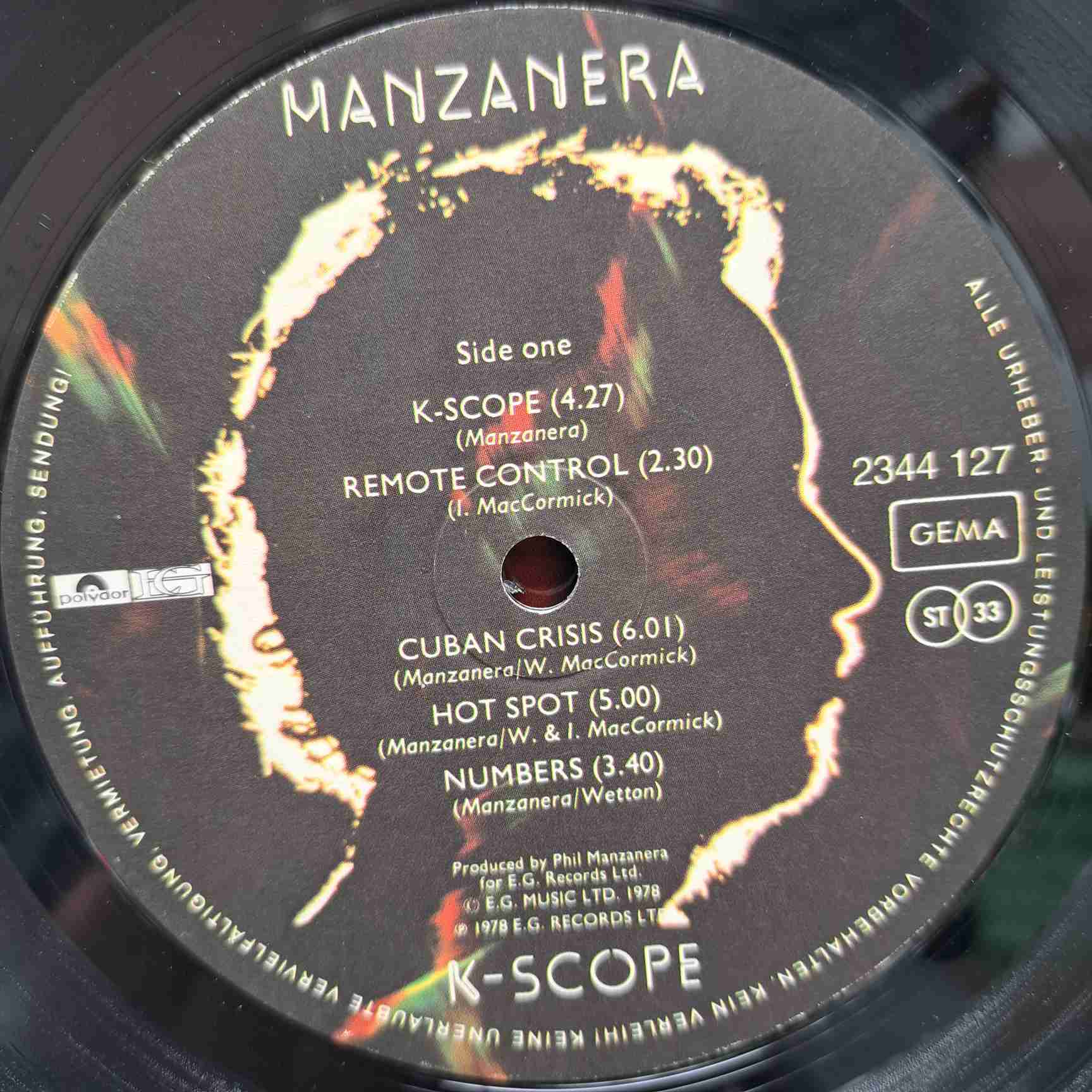 Manzanera – K-Scope - Disc VINIL LP EX - imagine 2